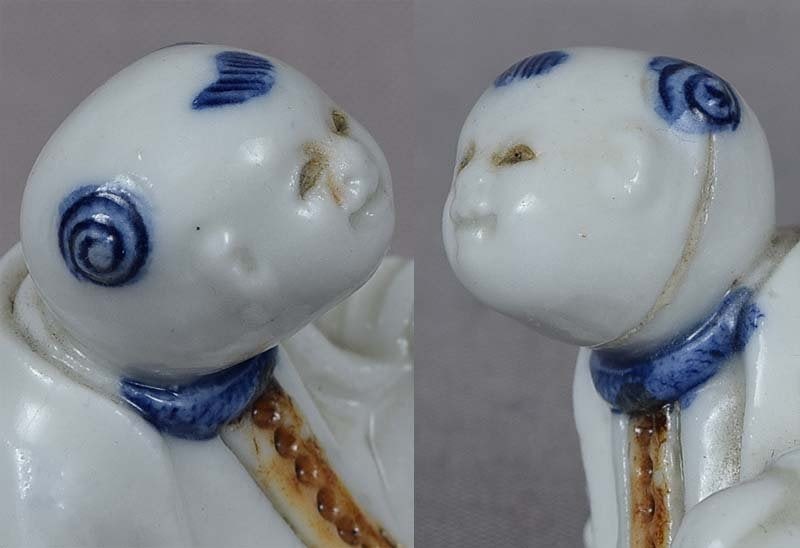 19c Japanese porcelain HIRADO sculpture BOY - 6