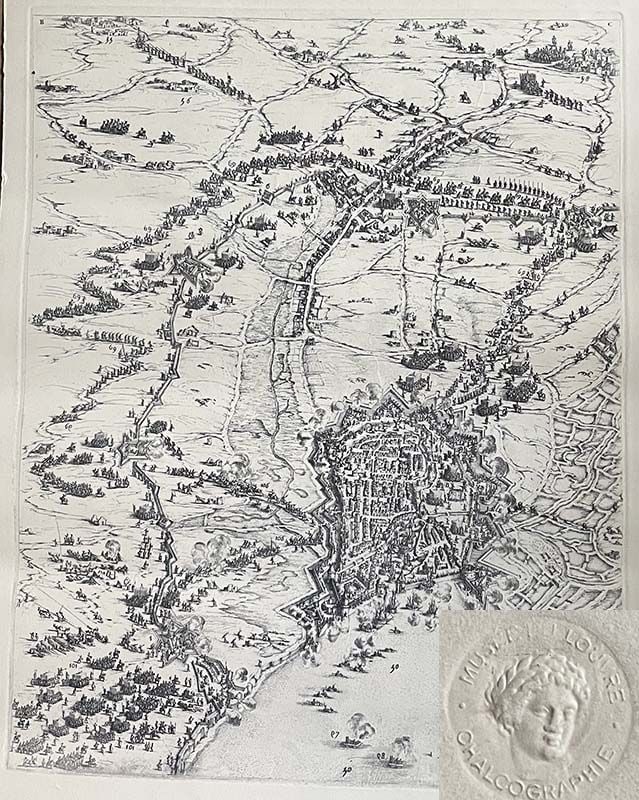 19c SIX ENGRAVINGS Naval battle SIEGE of LA ROCHELLE by JACQUES CALLOT - 6