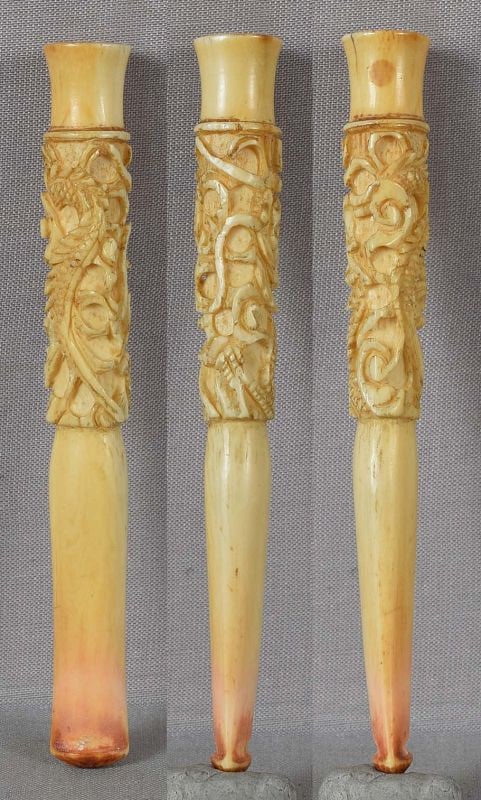19c Chinese Export CIGARETTE HOLDER DRAGON - 2