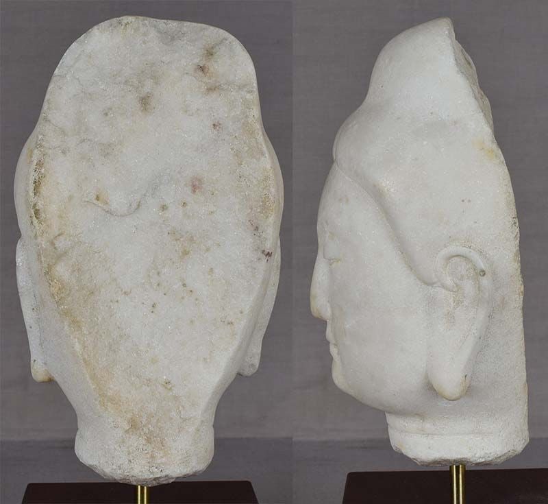 18c Chinese MARBLE HEAD of the BUDDHA - 4