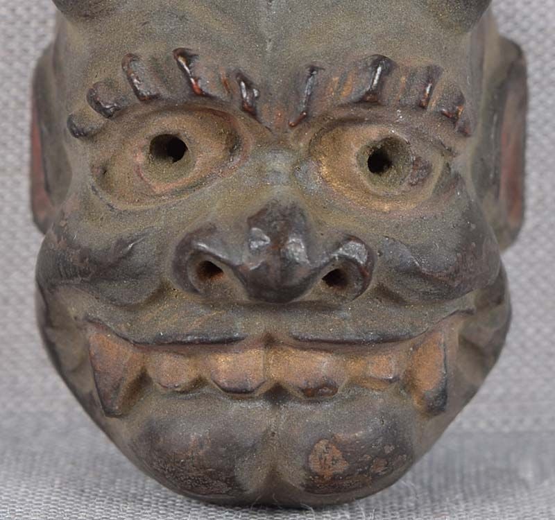 19c netsuke MASK ONI by RYUUN - 4
