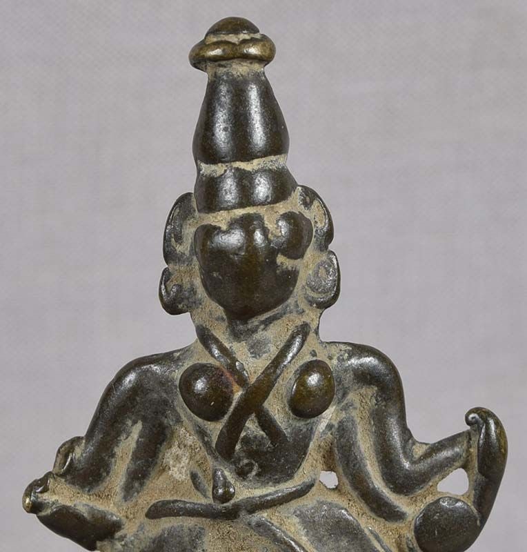 18c Indian bronze GODDESS DURGA riding LION - 5