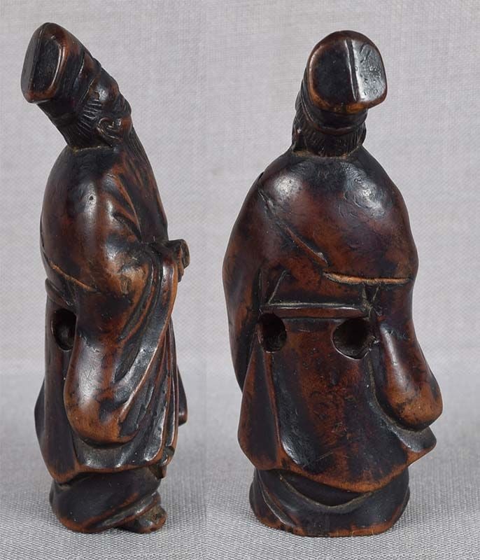 19c netsuke SENNIN TOBOSAKU with peach - 4