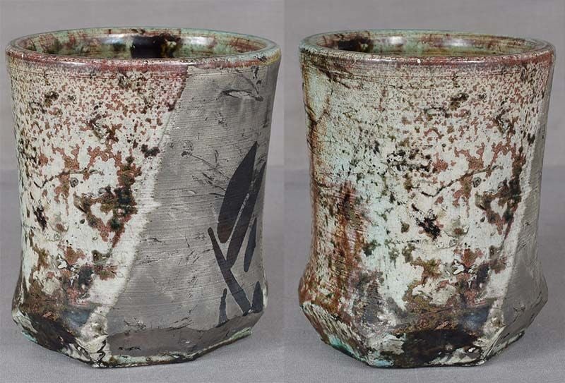 19c Japanese raku BRUSH POT by GERAKU - 4