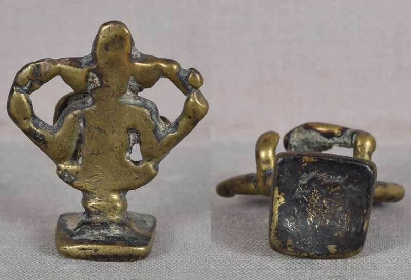 19c Indian bronze GANESHA left sided trunk - 4