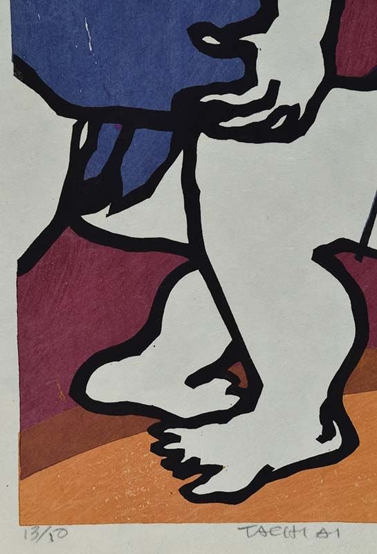 Limited edition print SUMO WRESTLERS TACHIAI by CLIFTON KARHU - 4