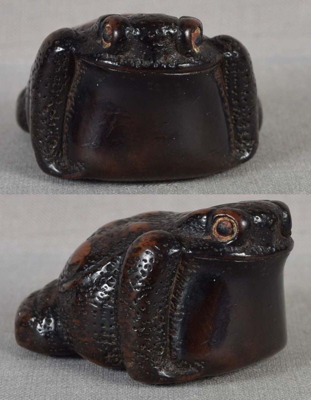 18c netsuke CROUCHING TOAD - 2
