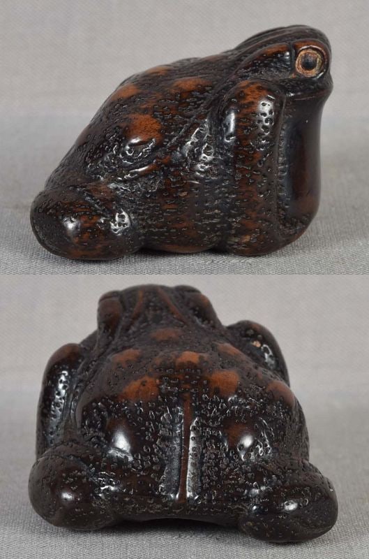18c netsuke CROUCHING TOAD - 3