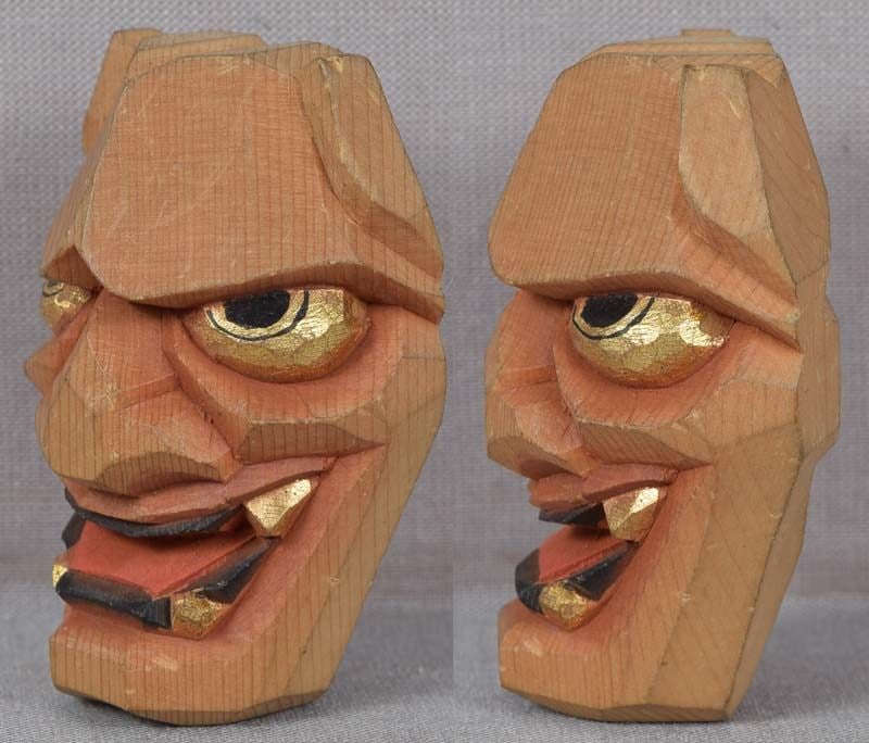 Netsuke DEMON HANNYA mask - 4