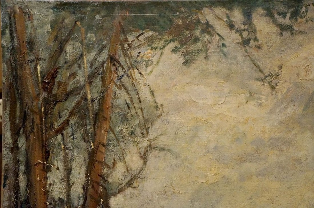 Oil painting View of the village - 3