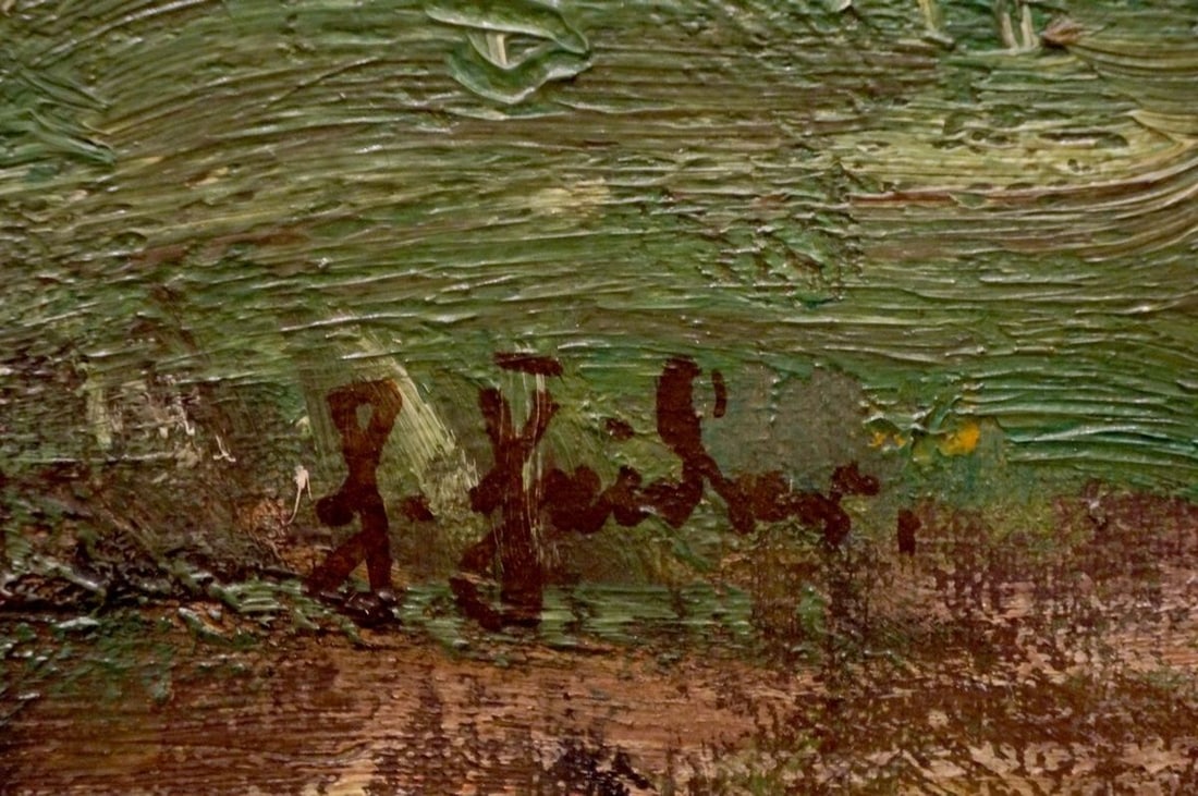 Oil painting View of the village - 6