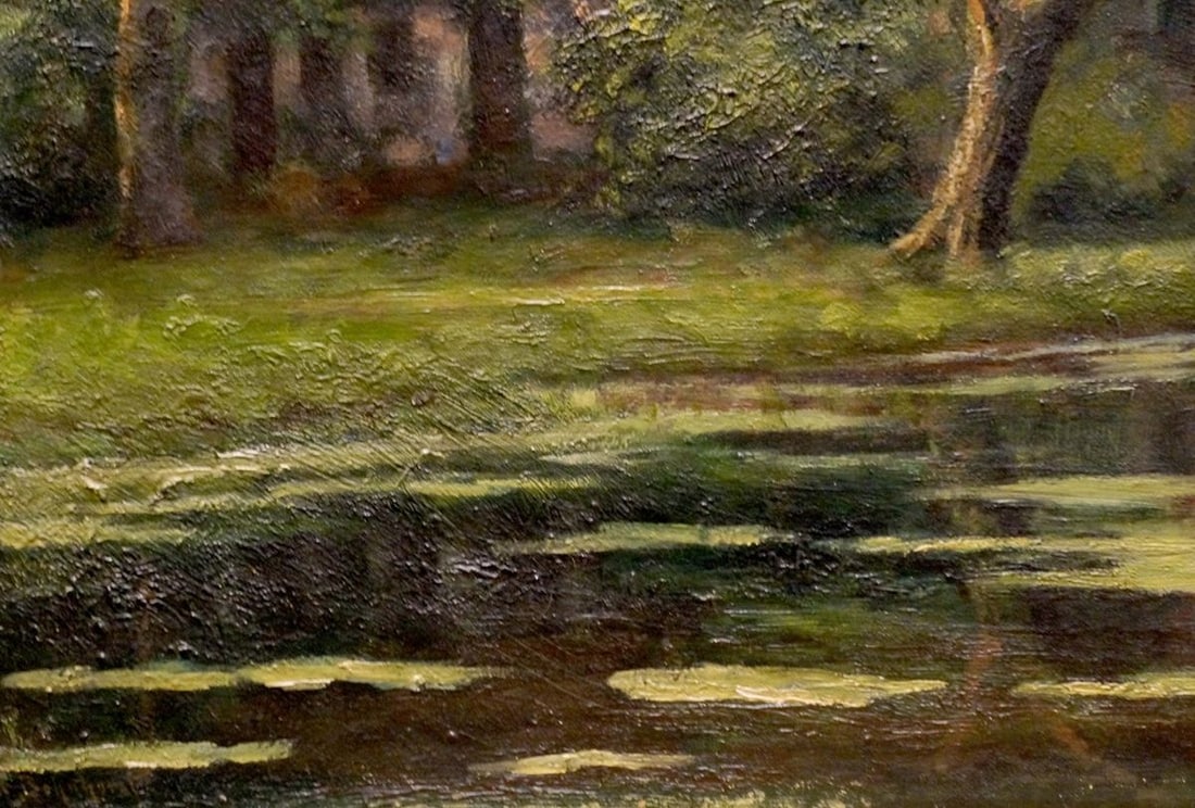 Oil painting By the river - 2