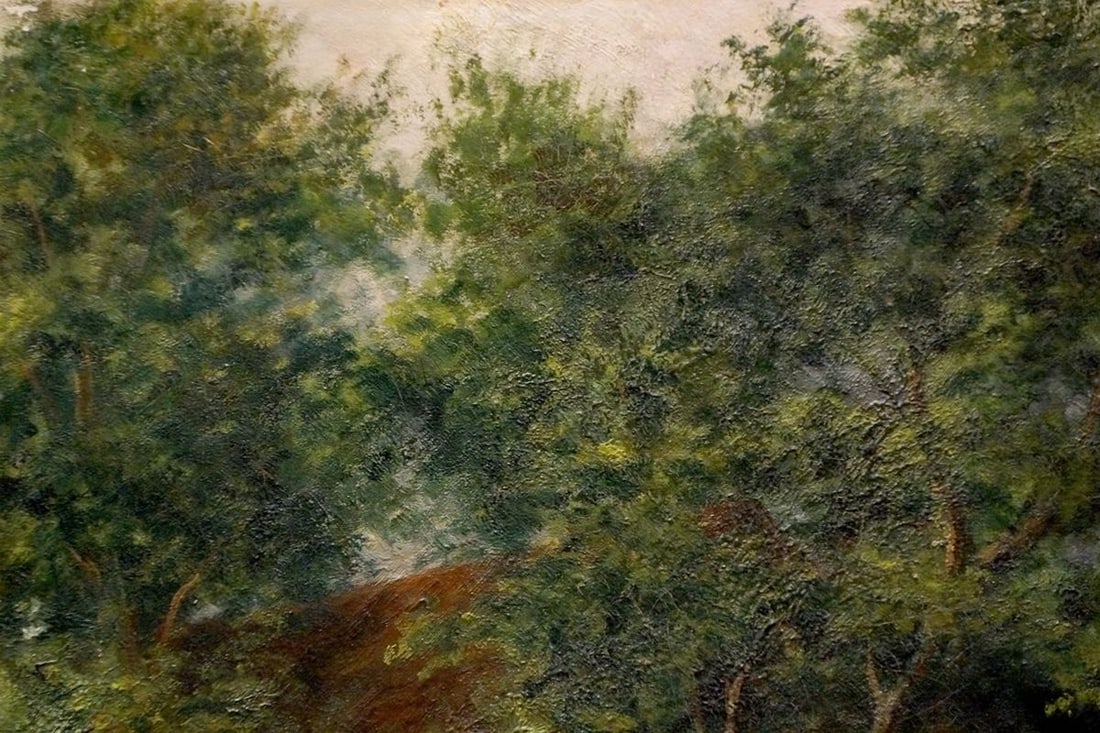 Oil painting By the river - 3