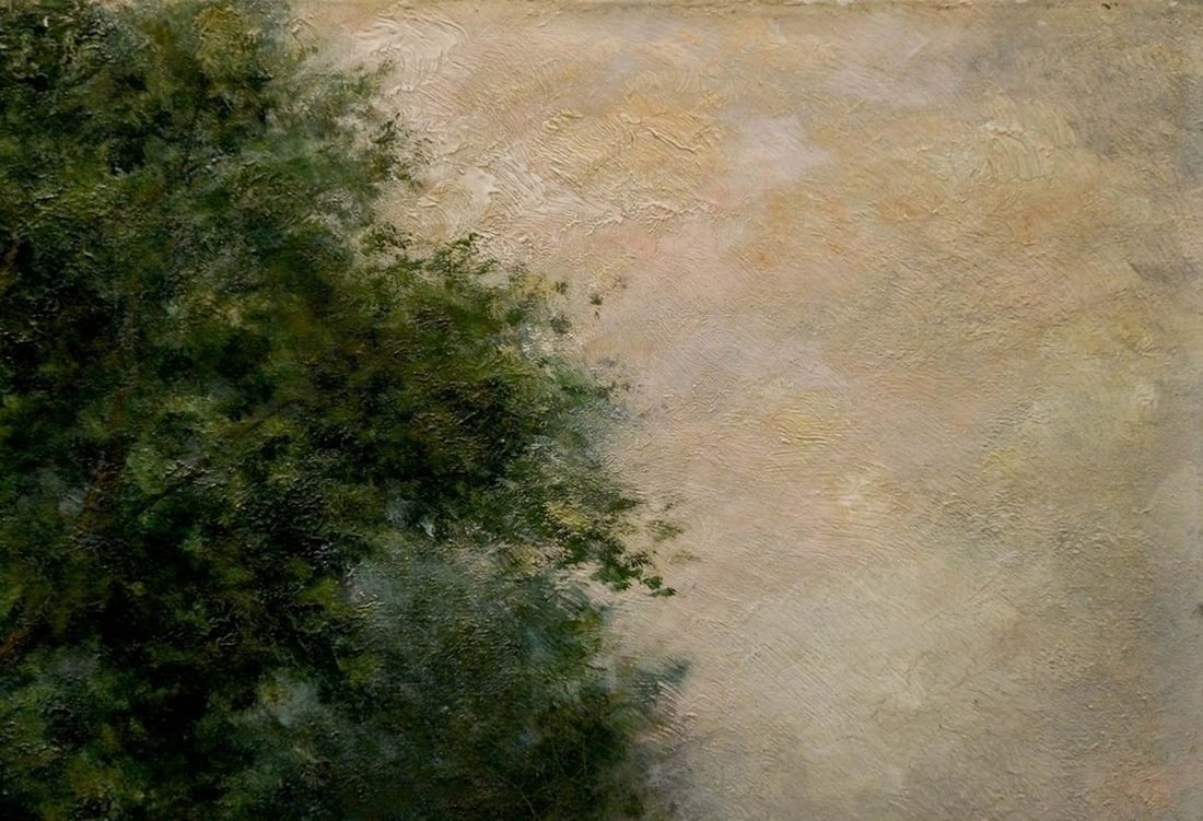 Oil painting By the river - 4