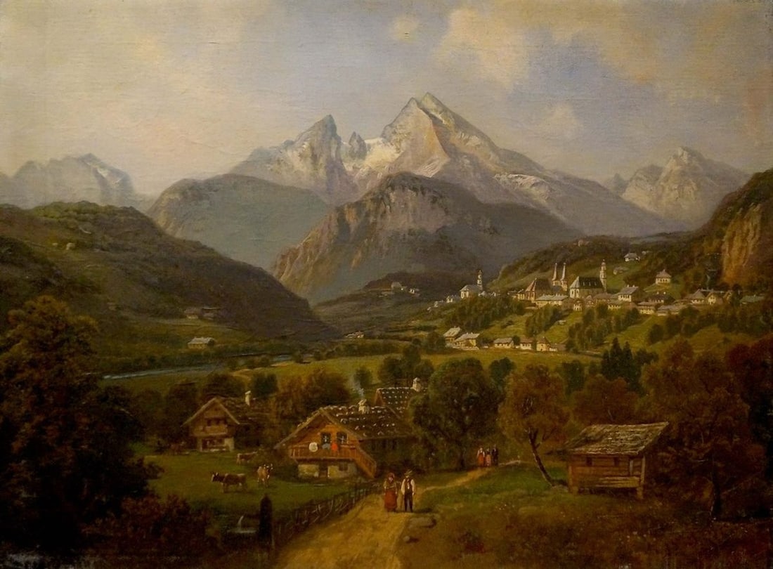 Oil painting Landscape with an amazing place: Title: Oil painting Landscape with an amazing place Description: NoVerne 151 *** ABOUT THIS PAINTING *** * TITLE: "Landscape with an amazing place" * ARTISTS: Unknown artist * SIZE: 47x63 cm/'18.50x24