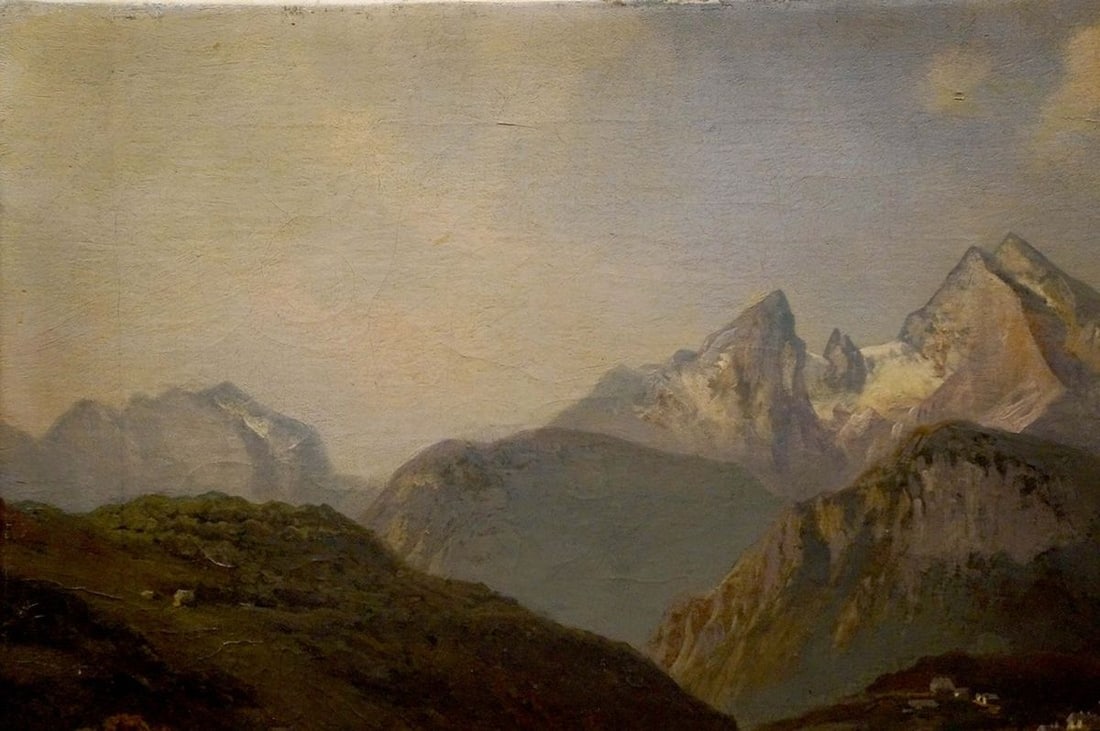 Oil painting Landscape with an amazing place - 3