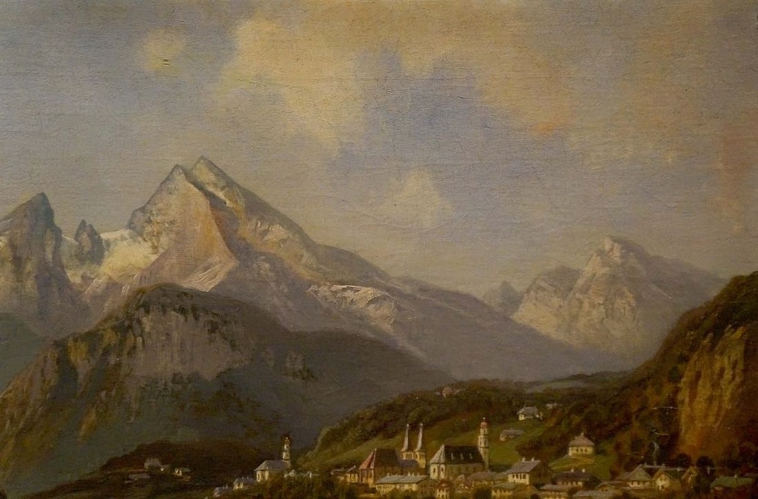 Oil painting Landscape with an amazing place - 4