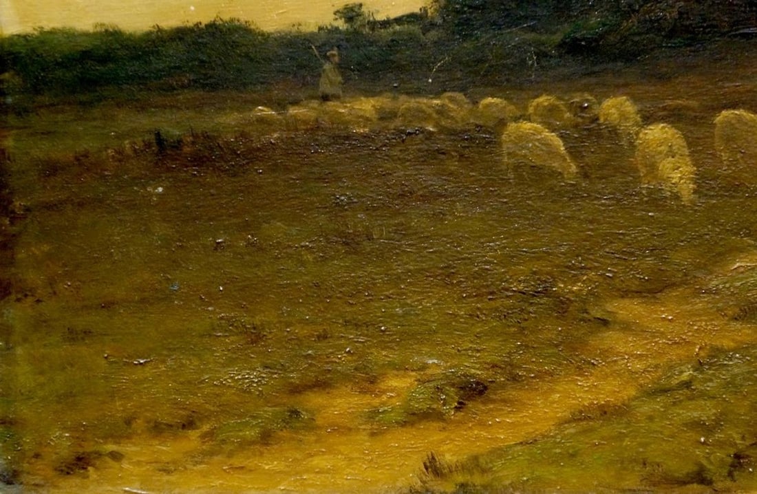 Oil painting Evening landscape - 2