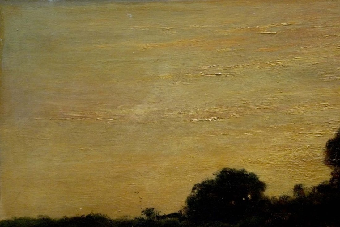 Oil painting Evening landscape - 3