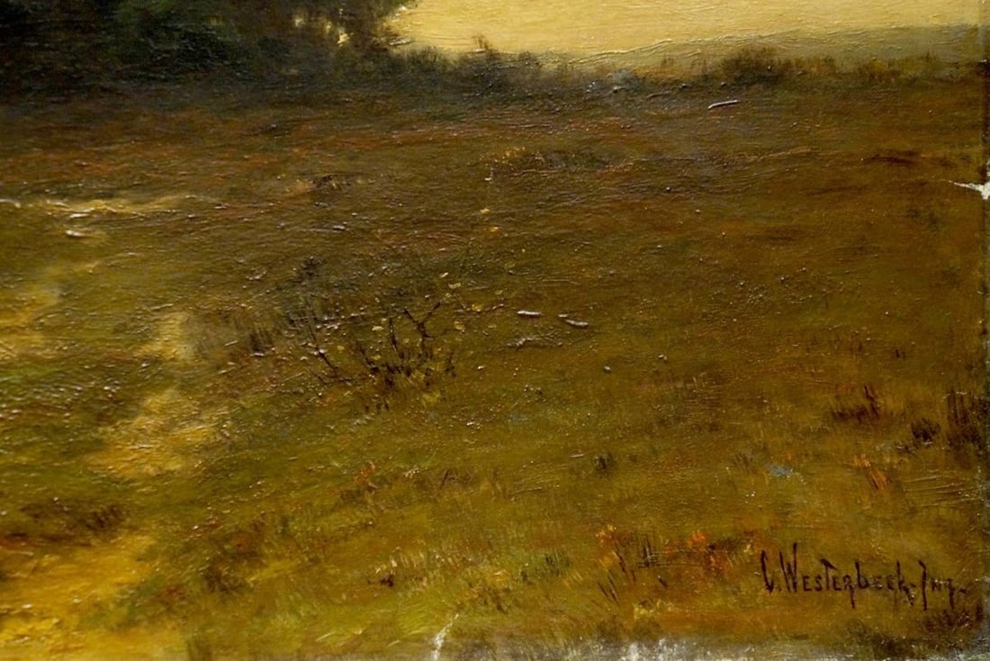 Oil painting Evening landscape - 5