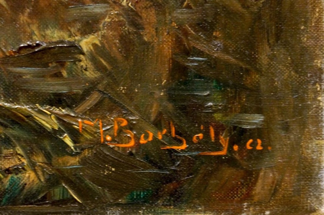 Oil painting Herons on the shore - 6
