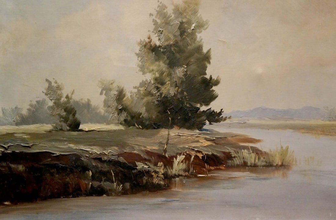 Oil painting Quiet calm day - 2