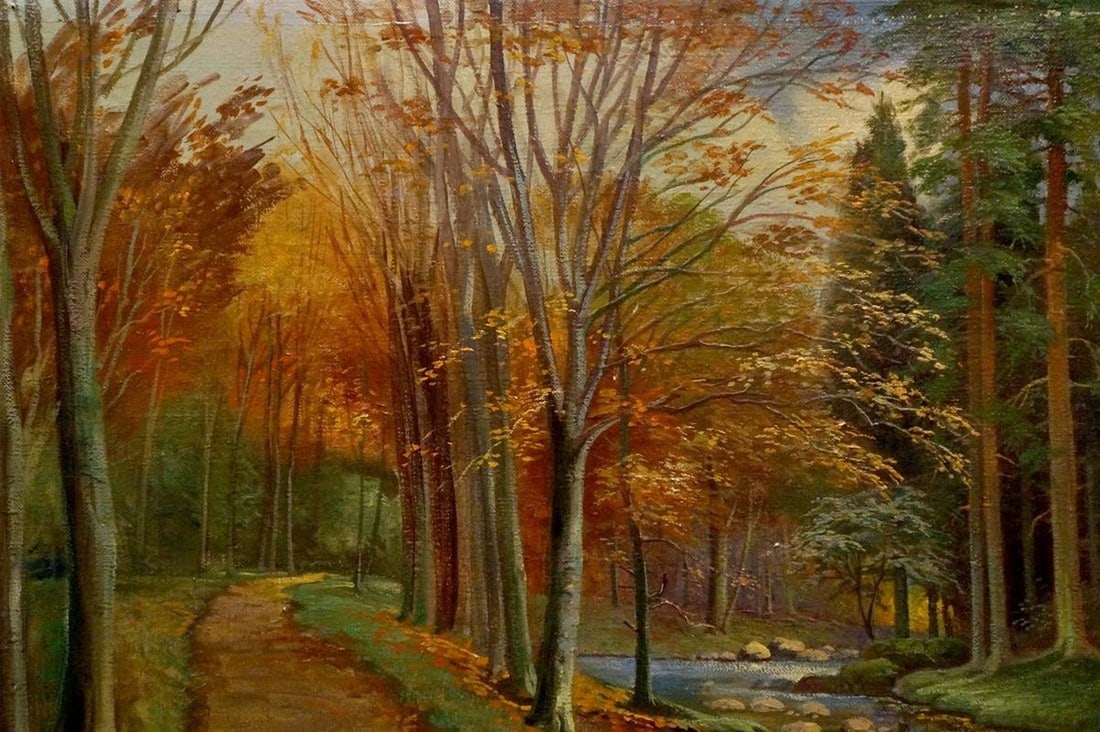 Oil painting Evening fairy forest - 3