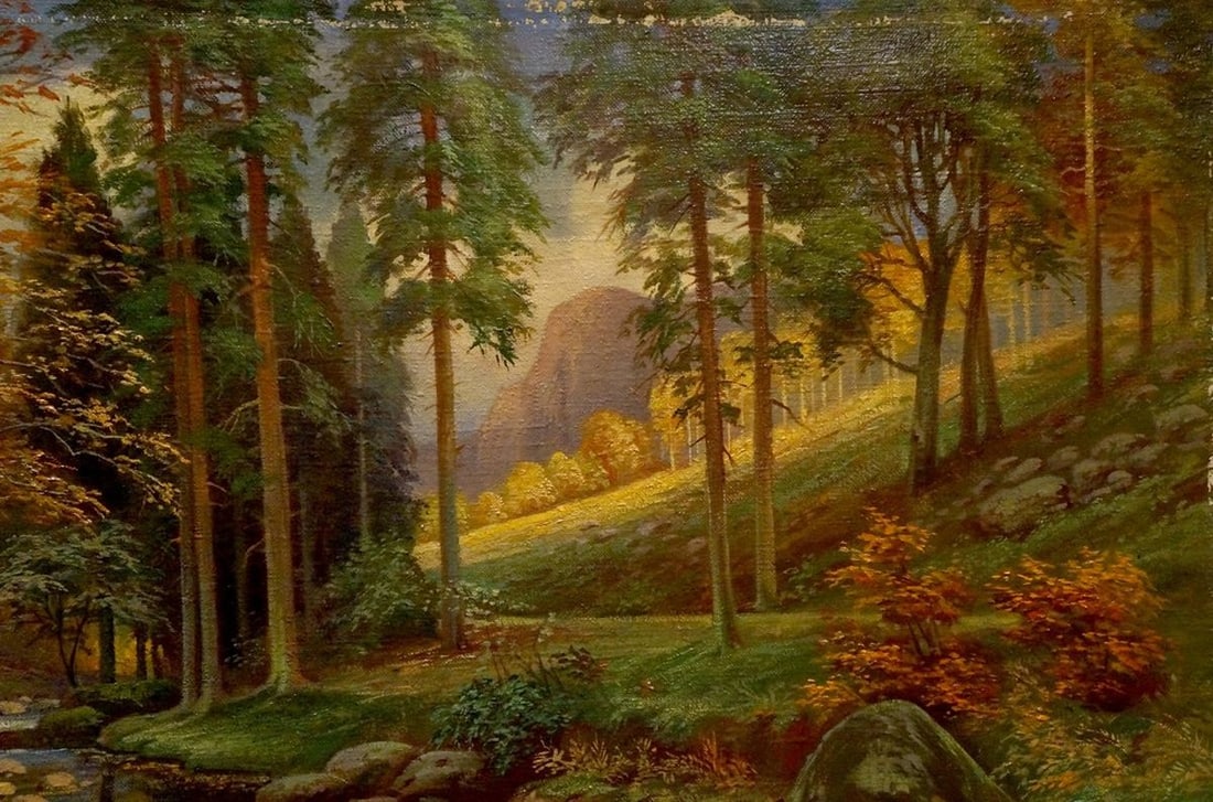 Oil painting Evening fairy forest - 4