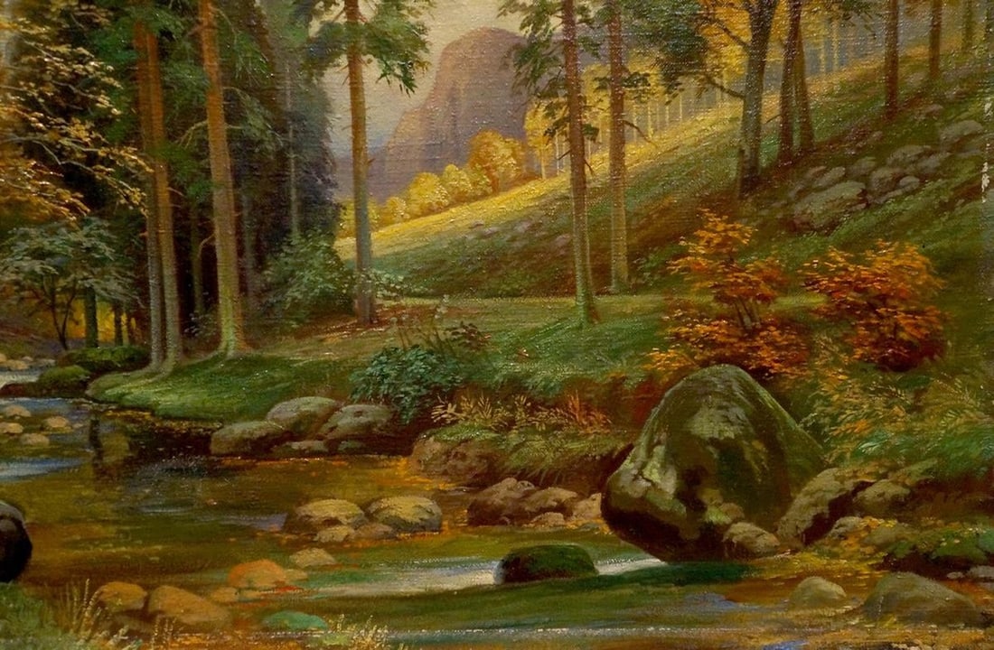 Oil painting Evening fairy forest - 5