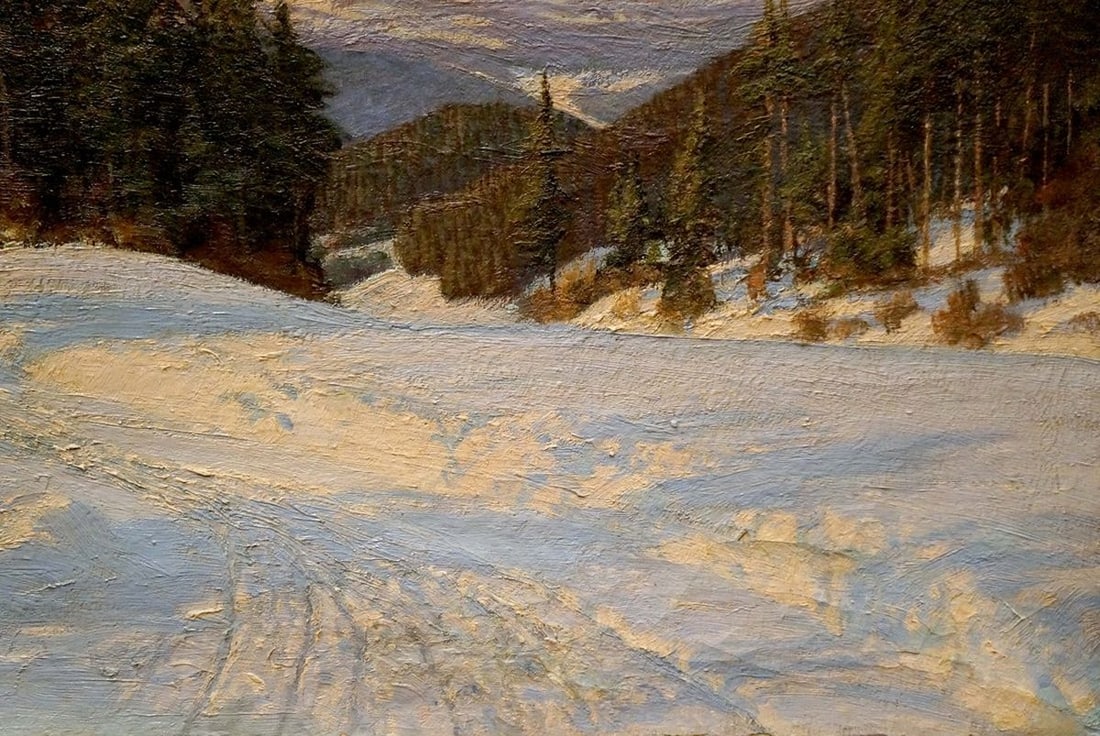Oil painting Winter landscape Paul Weimann - 5