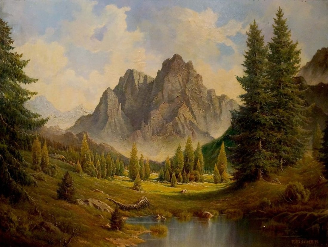 Oil painting Natural wonder F. Fischer (1 of 8)