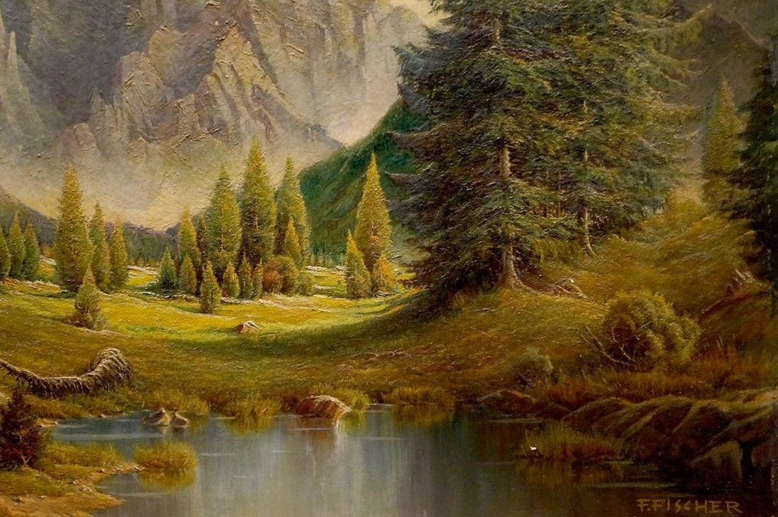 Oil painting Natural wonder F. Fischer - 5