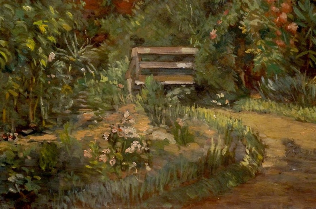 Oil painting Garden blooms Miron Duda - 2