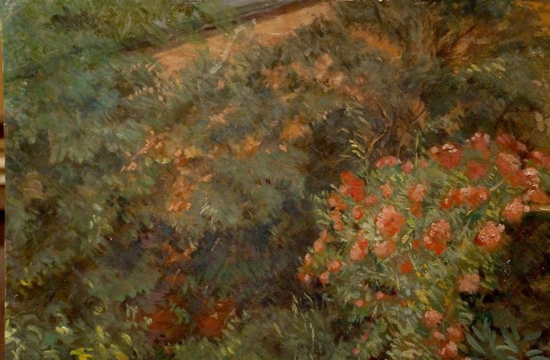 Oil painting Garden blooms Miron Duda - 3