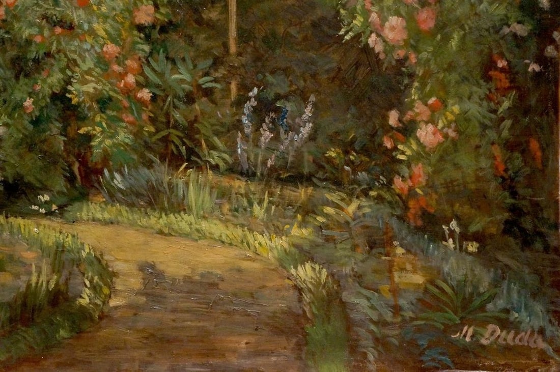Oil painting Garden blooms Miron Duda - 5