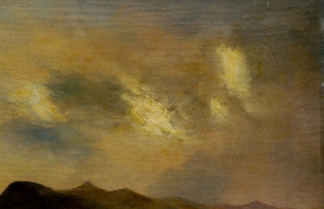 Oil painting Mountain landscape - 4