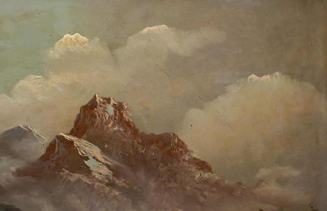 Oil painting Mountain landscape - 4