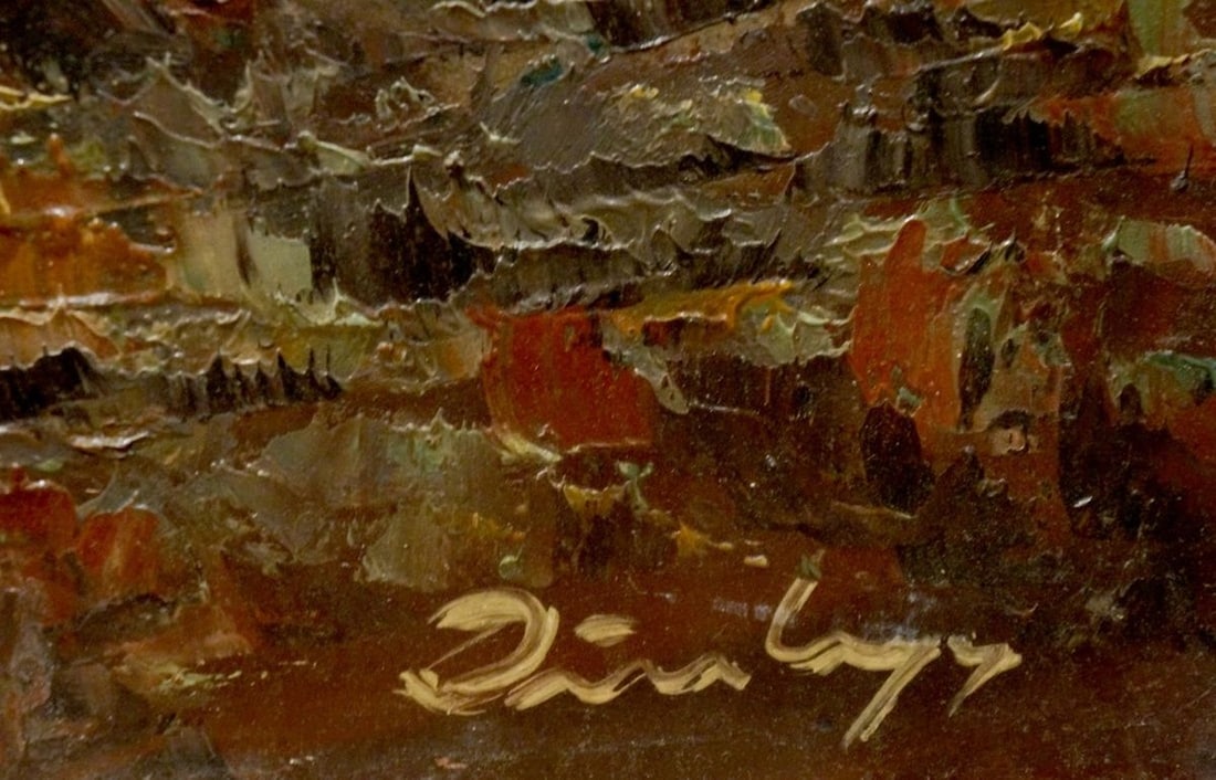 Oil painting Mountain landscape - 6
