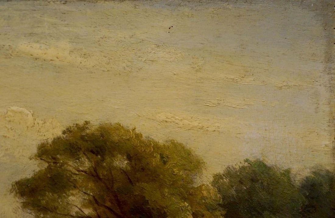 Oil painting Cows by the river - 4
