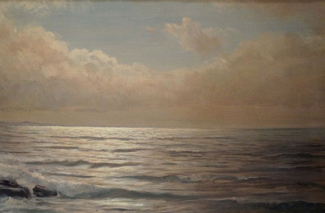 Oil painting Calm quiet waves - 4