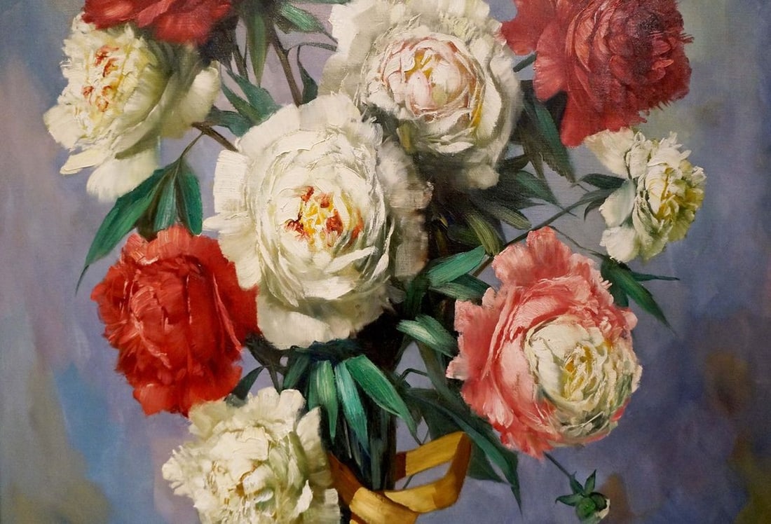 Oil painting Gift bouquet of flowers Volkwein H. G. - 3
