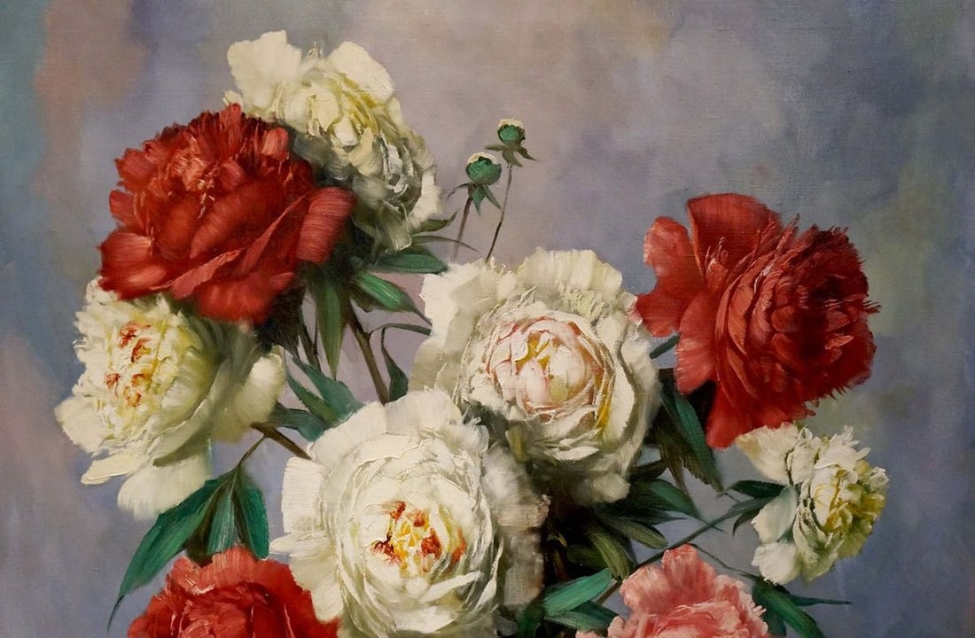 Oil painting Gift bouquet of flowers Volkwein H. G. - 4