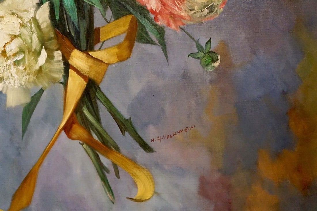 Oil painting Gift bouquet of flowers Volkwein H. G. - 5