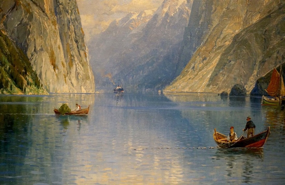 Oil painting Mountain landscape - 2