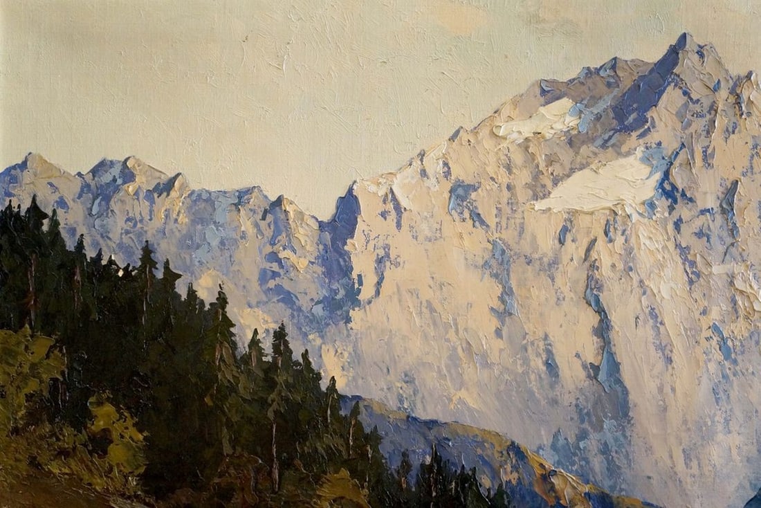 Oil painting Mountain freshness - 3