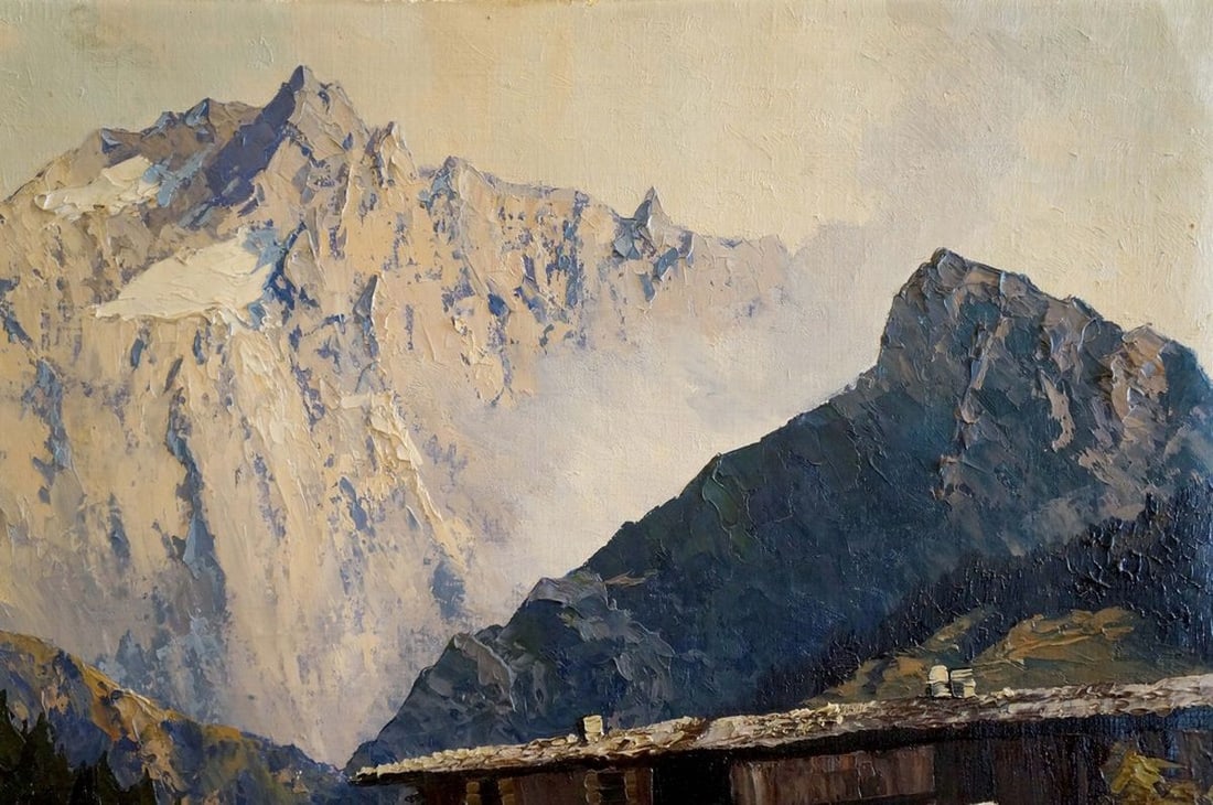 Oil painting Mountain freshness - 4
