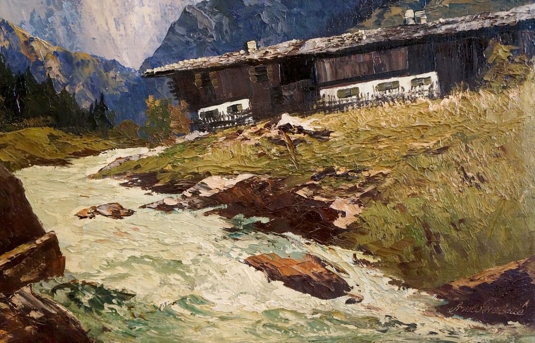 Oil painting Mountain freshness - 5