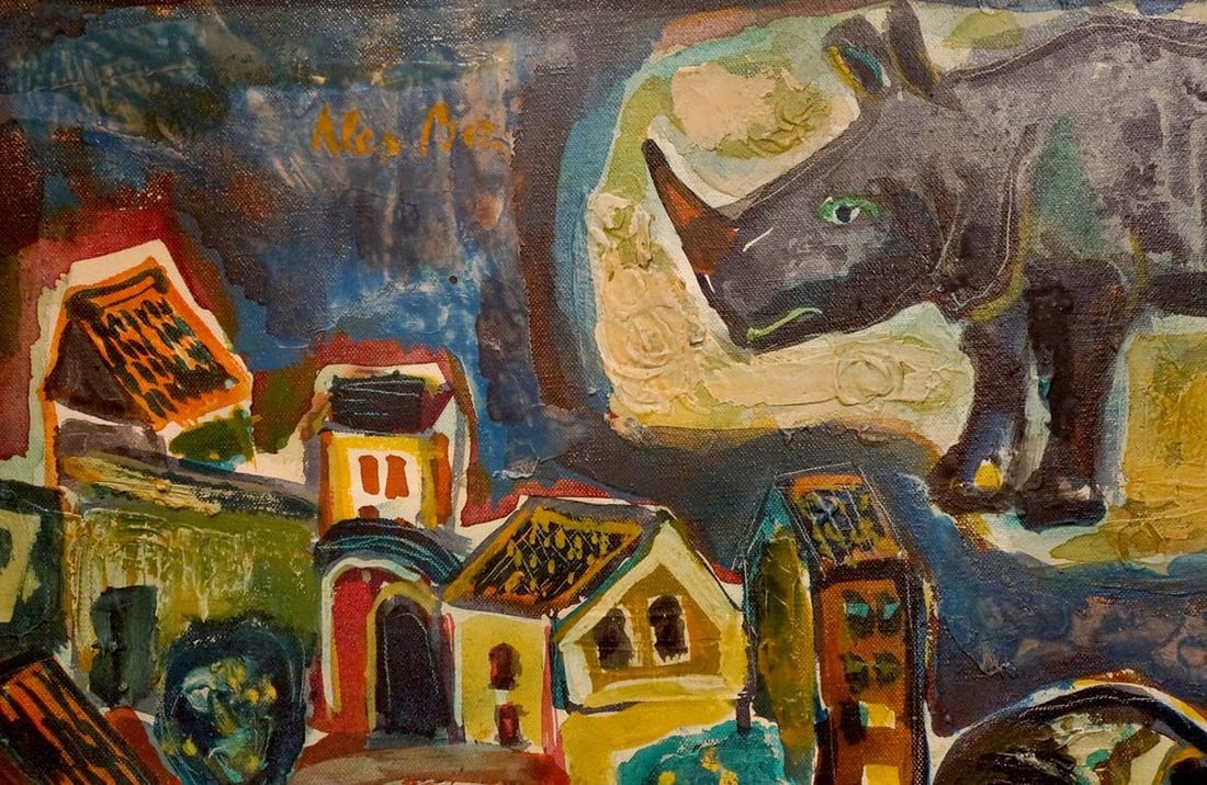 Abstract oil painting Thoughts of people - 3