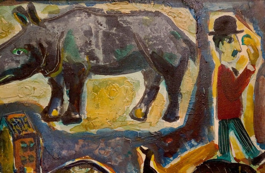 Abstract oil painting Thoughts of people - 4