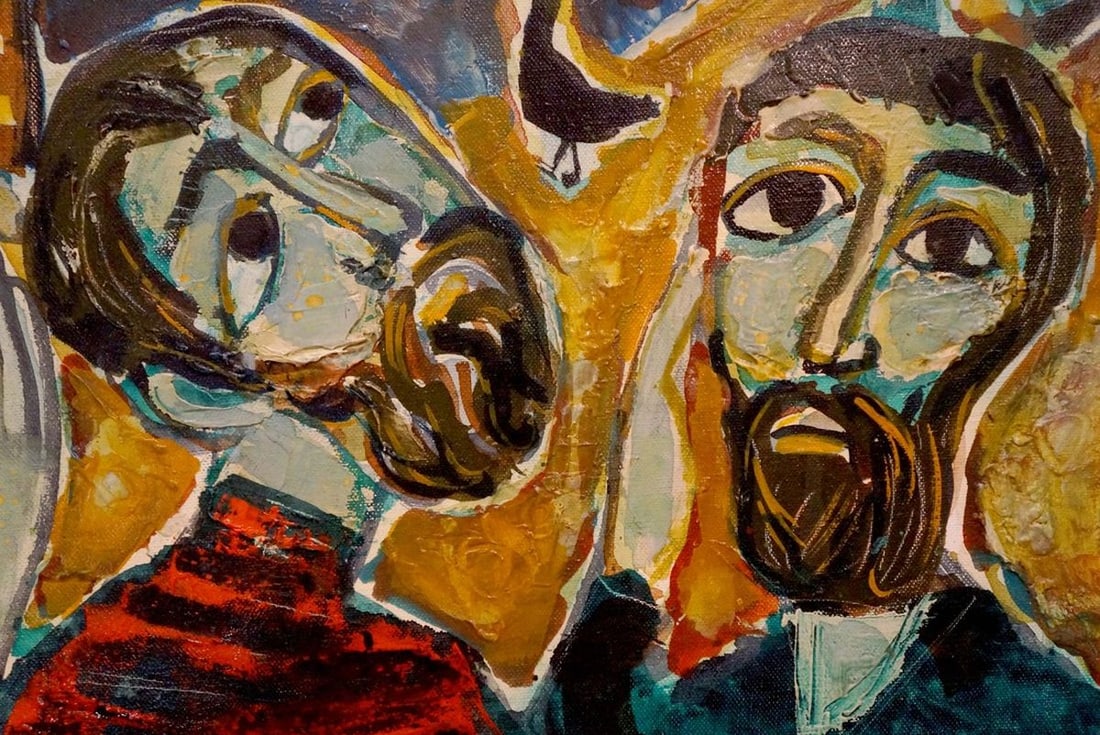 Abstract oil painting Thoughts of people - 5